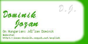 dominik jozan business card